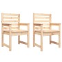 Sillas de jardín 2 uds madera maciza pino 60x48x91 cm de vidaXL, Sillas de jardín - Ref: Foro24-824053, Precio: 72,41 €, Desc...