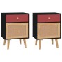 Nightstands 2 pcs black plywood 40x30x55 cm by vidaXL, Nightstands - Ref: Foro24-352145, Price: 108,75 €, Discount: %