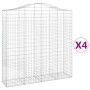 Gabionenkörbe 4 Stk. Bogenform Eisen 200x50x200/220 cm von vidaXL, Töpfe und Pflanzgefäße - Ref: Foro24-3145747, Preis: 584,9...