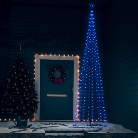 Christmas cone tree 400 LEDs blue decoration 100x360 cm by vidaXL, Christmas trees - Ref: Foro24-328721, Price: 107,93 €, Dis...