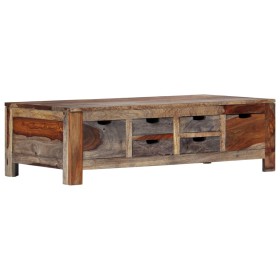 Mesa de centro madera maciza de sheesham gris 100x50x30 cm de vidaXL, Mesas de centro - Ref: Foro24-247982, Precio: 263,99 €,...