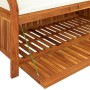 Banco almacenaje jardín con cojín madera maciza de acacia 126cm de vidaXL, Bancos de jardín - Ref: Foro24-319715, Precio: 192...