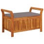 Garden storage bench with cushion solid acacia wood 91 cm by vidaXL, garden benches - Ref: Foro24-319716, Price: 147,14 €, Di...