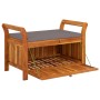 Garden storage bench with cushion solid acacia wood 91 cm by vidaXL, garden benches - Ref: Foro24-319716, Price: 147,14 €, Di...