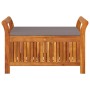 Garden storage bench with cushion solid acacia wood 91 cm by vidaXL, garden benches - Ref: Foro24-319716, Price: 147,14 €, Di...