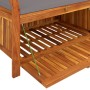 Banco almacenaje jardín con cojín madera maciza de acacia 91 cm de vidaXL, Bancos de jardín - Ref: Foro24-319716, Precio: 146...