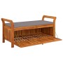 Garden storage bench with solid acacia wood cushion 126cm by vidaXL, garden benches - Ref: Foro24-319717, Price: 191,99 €, Di...