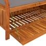 Banco almacenaje jardín con cojín madera maciza de acacia 126cm de vidaXL, Bancos de jardín - Ref: Foro24-319717, Precio: 191...