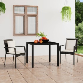 Garden chairs with cushions 2 units black synthetic rattan by vidaXL, Garden sets - Ref: Foro24-319877, Price: 97,45 €, Disco...