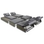 Set de muebles de jardín 5 pzas y cojines ratán sintético gris de vidaXL, Conjuntos de jardín - Ref: Foro24-42889, Precio: 91...