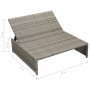 Set de muebles de jardín 5 pzas y cojines ratán sintético gris de vidaXL, Conjuntos de jardín - Ref: Foro24-42889, Precio: 78...