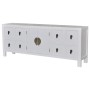 Mueble de TV madera contrachapada blanco 110x24x48 cm de vidaXL, Muebles TV - Ref: Foro24-355219, Precio: 205,12 €, Descuento: %