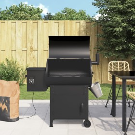 Barbacoa de pellets con chimenea hierro negro 104 cm de vidaXL, Barbacoas - Ref: Foro24-360069, Precio: 467,85 €, Descuento: %