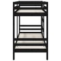 Solid black pine wood bunk bed 90x190 cm by vidaXL, Beds and slatted bases - Ref: Foro24-3139843, Price: 334,37 €, Discount: %