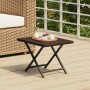 Brauner Klapptisch aus synthetischem Rattan, 45 x 35 x 32 cm von vidaXL, Gartentische - Ref: Foro24-362250, Preis: 26,99 €, R...