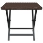 Brown synthetic rattan folding table 45x35x32 cm by vidaXL, Garden tables - Ref: Foro24-362250, Price: 27,70 €, Discount: %