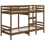 Solid honey brown pine wood bunk bed 80x200 cm by vidaXL, Beds and slatted bases - Ref: Foro24-3139837, Price: 280,53 €, Disc...