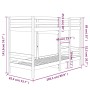 Solid honey brown pine wood bunk bed 80x200 cm by vidaXL, Beds and slatted bases - Ref: Foro24-3139837, Price: 280,53 €, Disc...