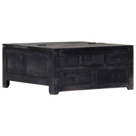 Mesa de centro madera maciza de mango negro 65x65x30 cm de vidaXL, Mesas de centro - Ref: Foro24-247986, Precio: 192,99 €, De...