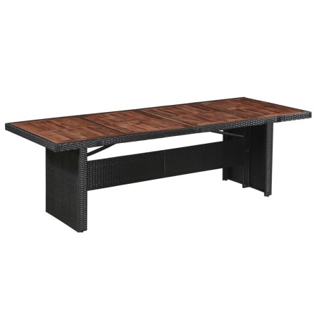 Mesa de jardín ratán sintético madera acacia maciza 240x90x74cm de vidaXL, Mesas de jardín - Ref: Foro24-43940, Precio: 248,9...