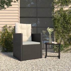 Gartensessel mit schwarzem synthetischem Rattankissen von vidaXL, Gartenstühle - Ref: Foro24-362322, Preis: 73,99 €, Rabatt: %