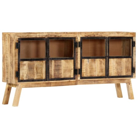 Aparador madera maciza mango en bruto marrón negro 160x30x80 cm de vidaXL, Aparadores - Ref: Foro24-247994, Precio: 391,99 €,...