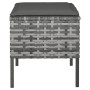 Garden stools 4 units with gray synthetic rattan cushions by vidaXL, Modular outdoor sofas - Ref: Foro24-362341, Price: 125,4...