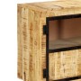 Aparador madera maciza mango en bruto marrón negro 160x30x80 cm de vidaXL, Aparadores - Ref: Foro24-247994, Precio: 391,99 €,...