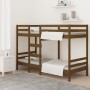 Solid honey brown pine wood bunk bed 75x190 cm by vidaXL, Beds and slatted bases - Ref: Foro24-3139847, Price: 256,99 €, Disc...