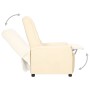 Sillón reclinable de cuero sintético crema de vidaXL, Sillones - Ref: Foro24-338945, Precio: 163,99 €, Descuento: %