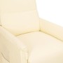 Sillón reclinable de cuero sintético crema de vidaXL, Sillones - Ref: Foro24-338945, Precio: 163,99 €, Descuento: %