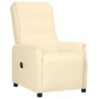 Sillón reclinable eléctrico de cuero sintético crema de vidaXL, Sillones - Ref: Foro24-3098599, Precio: 215,63 €, Descuento: %