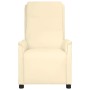 Sillón reclinable eléctrico de cuero sintético crema de vidaXL, Sillones - Ref: Foro24-3098599, Precio: 215,63 €, Descuento: %