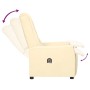 Sillón reclinable eléctrico de cuero sintético crema de vidaXL, Sillones - Ref: Foro24-3098599, Precio: 215,63 €, Descuento: %