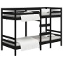 Solid black pine wood bunk bed 75x190 cm by vidaXL, Beds and slatted bases - Ref: Foro24-3139848, Price: 306,99 €, Discount: %