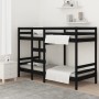 Solid black pine wood bunk bed 75x190 cm by vidaXL, Beds and slatted bases - Ref: Foro24-3139848, Price: 306,99 €, Discount: %