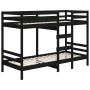 Solid black pine wood bunk bed 75x190 cm by vidaXL, Beds and slatted bases - Ref: Foro24-3139848, Price: 306,99 €, Discount: %