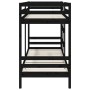 Solid black pine wood bunk bed 75x190 cm by vidaXL, Beds and slatted bases - Ref: Foro24-3139848, Price: 306,99 €, Discount: %