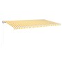 Toldo retráctil automático amarillo y blanco 600x350 cm de vidaXL, Toldos - Ref: Foro24-3069048, Precio: 803,99 €, Descuento: %