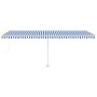 Automatic blue and white freestanding awning 600x350 cm by vidaXL, Awnings - Ref: Foro24-3069686, Price: 881,30 €, Discount: %