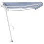 Automatic blue and white freestanding awning 600x350 cm by vidaXL, Awnings - Ref: Foro24-3069686, Price: 881,30 €, Discount: %