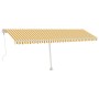 Toldo de pie automático amarillo y blanco 600x350 cm de vidaXL, Toldos - Ref: Foro24-3069688, Precio: 882,28 €, Descuento: %