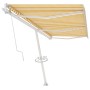 Toldo de pie automático amarillo y blanco 600x350 cm de vidaXL, Toldos - Ref: Foro24-3069688, Precio: 882,28 €, Descuento: %