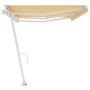 Toldo de pie automático amarillo y blanco 600x350 cm de vidaXL, Toldos - Ref: Foro24-3069688, Precio: 882,28 €, Descuento: %