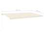 Automatic retractable awning with cream poles 6x3.5 m by vidaXL, Awnings - Ref: Foro24-3070087, Price: 887,12 €, Discount: %