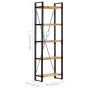 5-tier solid mango wood shelf 60x30x180 cm by vidaXL, Bookcases and shelves - Ref: Foro24-286582, Price: 182,77 €, Discount: %