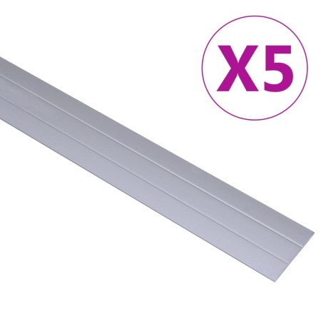 Floor profiles 5 units silver aluminum 134 cm by vidaXL, Stairs - Ref: Foro24-146807, Price: 20,95 €, Discount: %