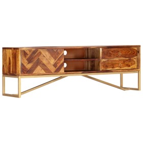 Solid sheesham wood TV cabinet 140x30x45 cm by vidaXL, TV Furniture - Ref: Foro24-247998, Price: 242,94 €, Discount: %