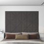 Wall panels 12 pcs dark grey fabric 30x30 cm 0.54 m²