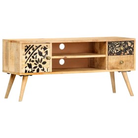 Solid mango wood TV cabinet 100x30x45 cm by vidaXL, TV Furniture - Ref: Foro24-247999, Price: 187,99 €, Discount: %